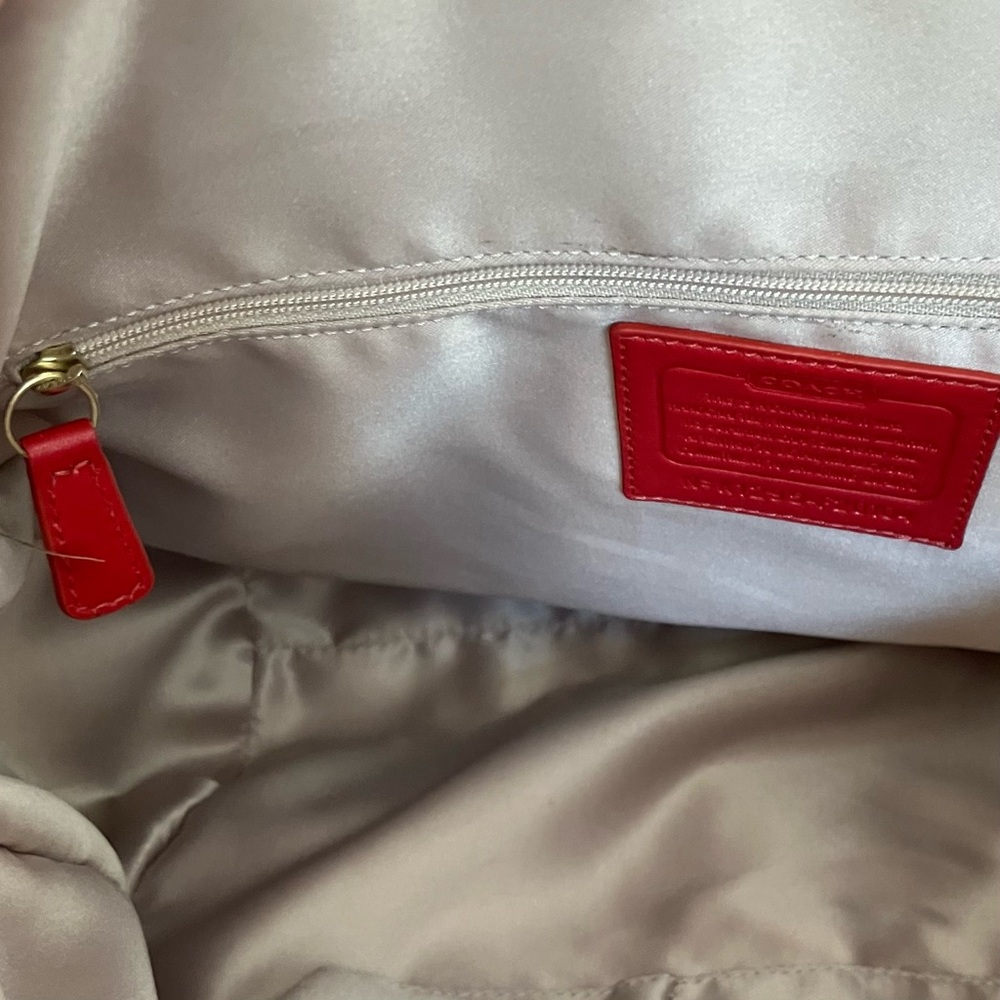 Coach | Red Leather Crossbody / Shoulder Bag - Picture 12 of 14